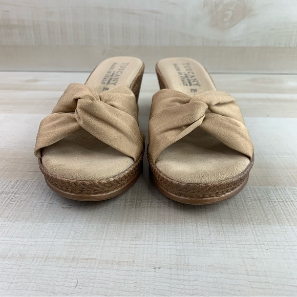 Tuscany Bronze Wedge Sandals - Picture 4 of 11